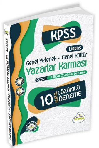 İnformal Yayınları 2021 KPSS Genel Yetenek Genel Kültür Yazarlar Karması 10 Deneme Dijital Çözümlü