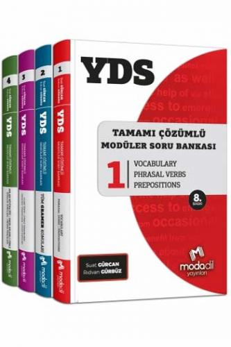 Modadil Yayınları YDS Tamamı Çözümlü Modüler Soru Bankası Seti Rıdvan 