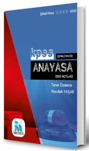 Modus Yayınları 2020 KPSS Anayasa Şifreli Pratik Ders Notları