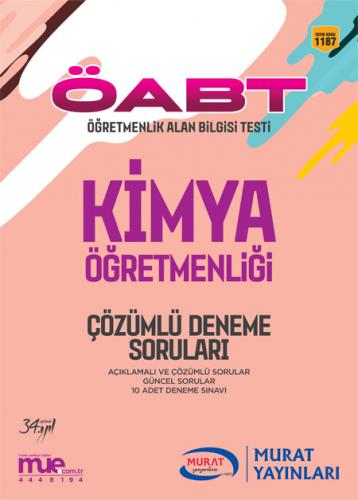 Murat Eğitim KPSS ÖABT Kimya Öğretmenliği Çözümlü Deneme Soruları