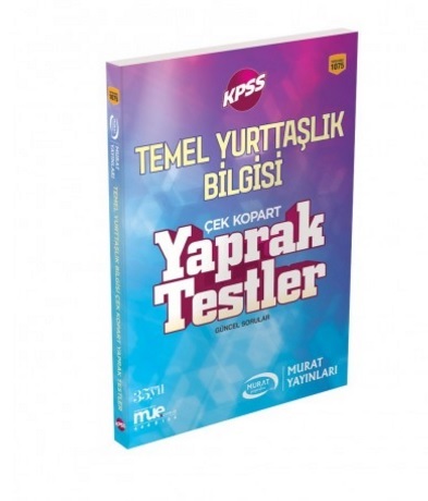 Murat Eğitim KPSS Temel Yurttaşlık Bilgisi Çek Kopart Yaprak Testler 2018 - 1075