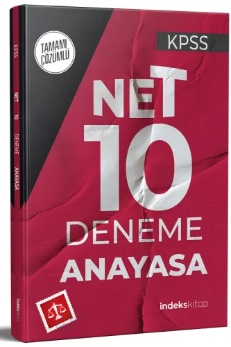 İndeks Kitap KPSS Anayasa Net 10 Deneme Çözümlü Komisyon