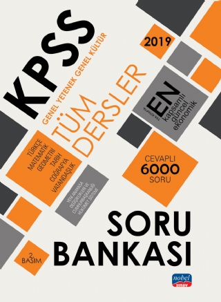 Nobel Akademi KPSS Genel Yetenek Genel Kültür Tüm Dersler Soru Bankası 2019