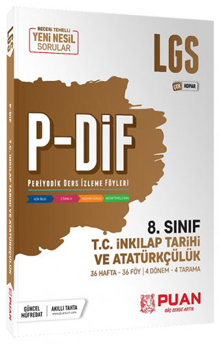 Puan Yayınları 8. Sınıf LGS TC İnkılap Tarihi ve Atatürkçülük PDİF Çek Kopar Konu Anlatım Föyleri