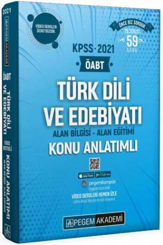 Pegem Yayınları 2021 ÖABT Türk Dili ve Edebiyatı Video Destekli Konu Anlatımlı