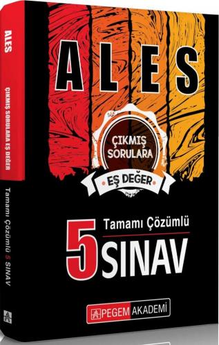 Pegem Yayınları ALES Tamamı Çözümlü 5 Sınav