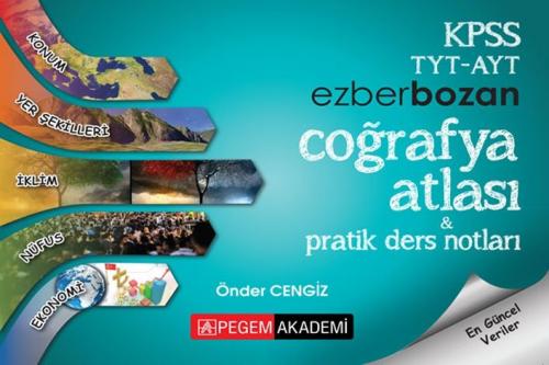 Pegem Yayınları KPSS TYT AYT Coğrafya Atlası ve Pratik Ders Notları