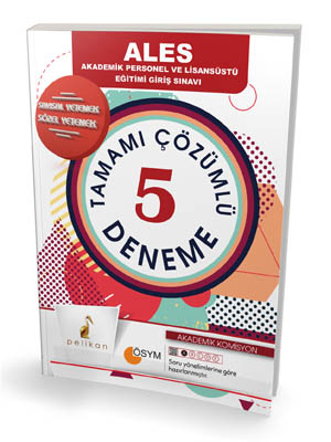 Pelikan ALES Tamamı Çözümlü 5 Deneme