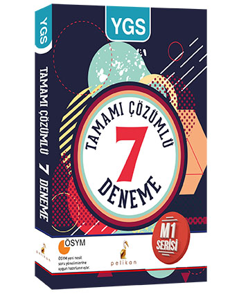 Pelikan YGS Tamamı Çözümlü 7 Deneme M1 Serisi