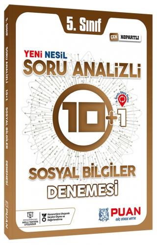 Puan Yayınları 5. Sınıf Sosyal Bilgiler Soru Analizli 10+1 Deneme