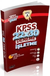 Savaş KPSS A Grubu İşletme 22x30 Deneme 2016