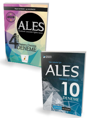 Pelikan ALES 4 Dörtlük Deneme + Pegem ALES 10 Deneme Seti