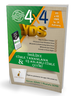 4x4 YDS Seti 1. Kitap Cümle Tamamlama, Çeviri ve Eş Anlamlı Cümle Gürc