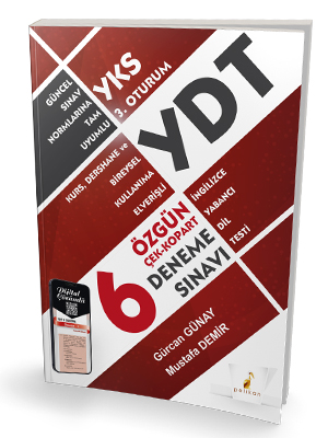 Pelikan Yayınları YDT İngilizce Özgün 6 Deneme Sınavı Çek Kopart