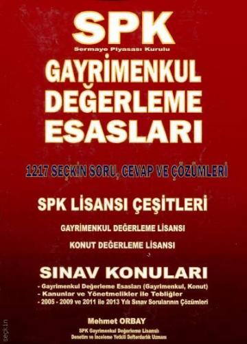 SPK Gayrimenkul Değerleme Esasları %10 indirimli Mehmet Orbay