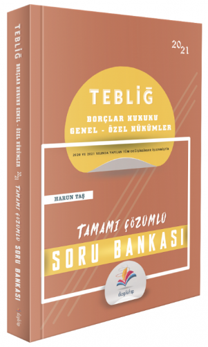 Dizgi Kitap 2021 Hakimlik TEBLİĞ Borçlar Hukuku Genel Özel Hükümler Soru Bankası Çözümlü