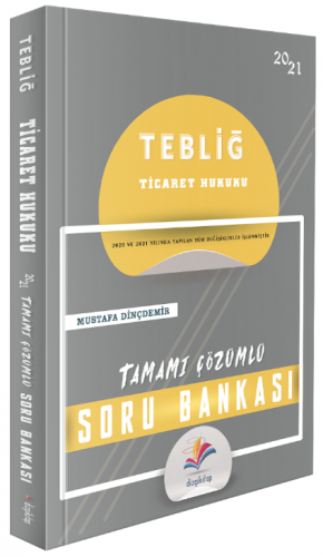 Dizgi Kitap 2021 Hakimlik TEBLİĞ Ticaret Hukuku Soru Bankası Çözümlü