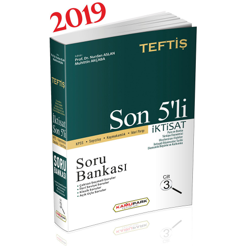 Kamupark TEFTİŞ KPSS İktisat Cilt 3 Son 5'li Soru Bankası