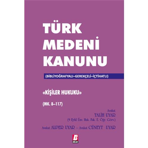 Türk Medeni Kanunu Kişiler Hukuku %10 indirimli