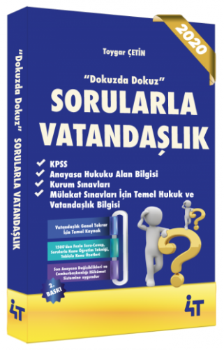 4T Yayınları 2020 KPSS Sorularla Vatandaşlık