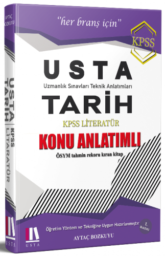 Usta Yayınları KPSS Tarih Literatür Konu Anlatımlı