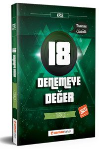 Uzman Kariyer KPSS Denemeye Değer 18 Türkçe Denemesi Tamamı Çözümlü 2018