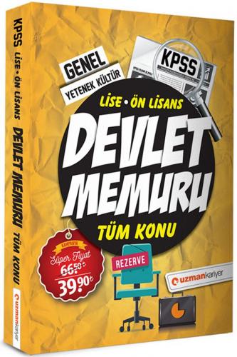 Uzman Kariyer KPSS Lise Önlisans Devlet Memuru Tüm Dersler Konu Anlatımlı
