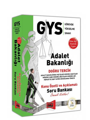 Yargı GYS Adalet Bakanlığı Doğru Tercih Konu Özetli ve Açıklamalı Soru Bankası