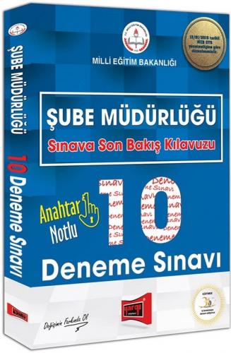 Yargı GYS Milli Eğitim Bakanlığı Şube Müdürlüğü Sınava Son Bakış Anahtar Notlu 10 Deneme Sınavı