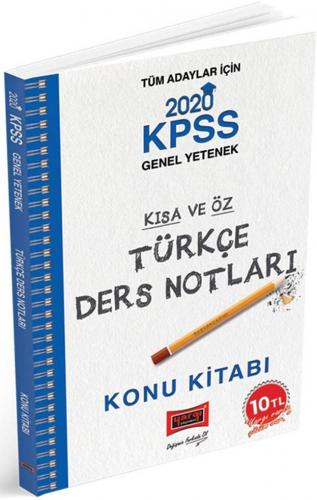 Yargı Yayınları 2020 KPSS Türkçe Kısa ve Öz Ders Notları