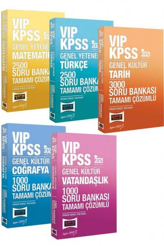 Yargı Yayınları 2021 KPSS VIP GY-GK Tamamı Çözümlü 10000 Soru Seti