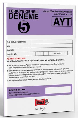 Yargı Yayınları AYT Türkiye Geneli Deneme 5 Komisyon