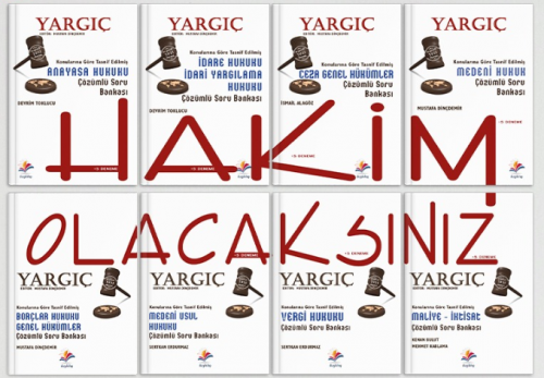 Dizgi Kitap 2021 İdari Hakimlik YARGIÇ Soru Bankası Seti Çözümlü - 5 Deneme