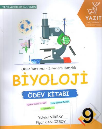 Yazıt Yayınları 9. Sınıf Biyoloji Ödev Kitabı Figan Can Özsoy