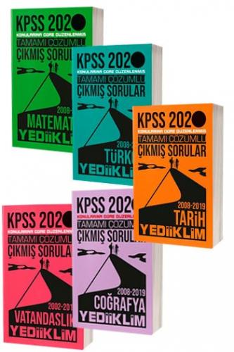 SET Yediiklim Yayınları 2020 KPSS Genel Yetenek Genel Kültür Tamamı Çözümlü Çıkmış Soru Seti