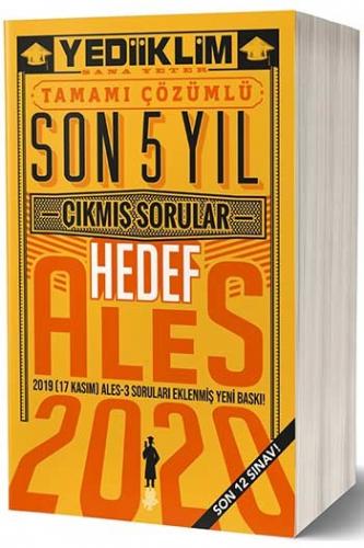 Yediiklim Yayınları 2020 ALES Son 5 Yıl Tamamı Çözümlü Çıkmış Sorular (17 Kasım ALES-3 Dahil)