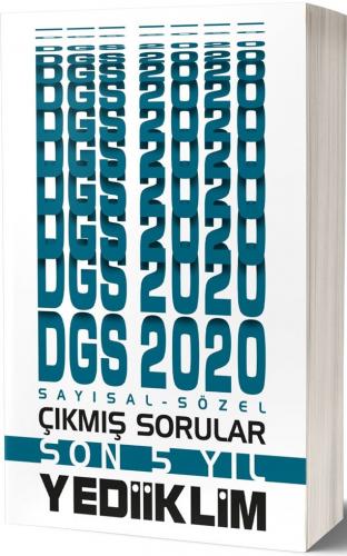 Yediiklim Yayınları 2020 DGS Sayısal Sözel Son 5 Yıl Çıkmış Sorular