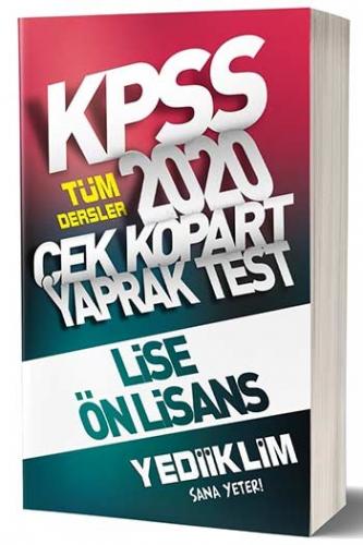 Yediiklim Yayınları 2020 KPSS Lise Ön Lisans Çek Kopart Yaprak Test