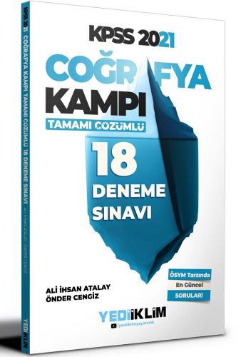 Yediiklim Yayınları 2021 KPSS Coğrafya Kampı Tamamı Çözümlü 18 Deneme Sınavı