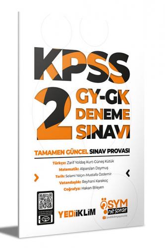 Yediiklim Yayınları ÖSYM Ne Sorar KPSS Genel Yetenek Genel Kültür 2 Deneme Sınavı