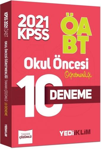 Yediiklim Yayınları 2021 ÖABT Okul Öncesi Öğretmenliği Tamamı Çözümlü 10 Deneme