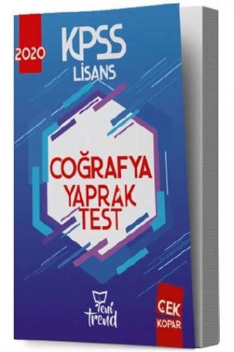 Yeni Trend Yayınları 2020 KPSS Coğrafya Yaprak Test