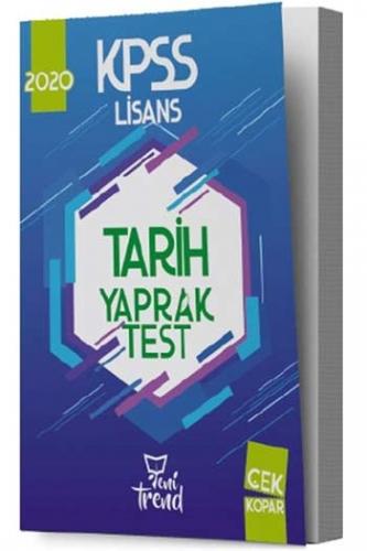 Yeni Trend Yayınları 2020 KPSS Tarih Yaprak Test
