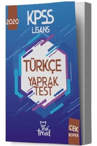 Yeni Trend Yayınları 2020 KPSS Türkçe Yaprak Test