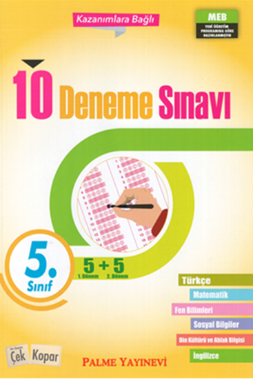 Palme 5 Sinif 10 Deneme Sinavi 25 Indirimli