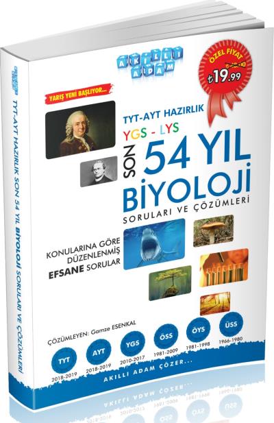 Akilli Adam Tyt Ayt Hazirlik Son 54 Yil Biyoloji Cikmis Sorulari Ve Co