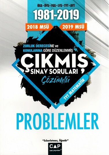 Cap Yayinlari Matematik Problemler Cozumlu Cikmis Sinav Sorulari Komis