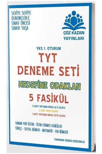 Coz Kazan Yayinlari Tyt 5 Fasikul Deneme Seti Komisyon