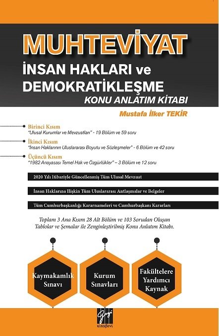 Muhteviyat Insan Haklari Ve Demokratiklesme Konu Anlatim Kitabi 25 In