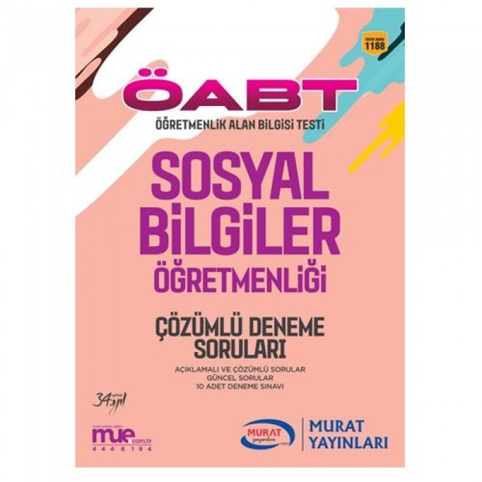 Murat Egitim Kpss Oabt Sosyal Bilgiler Ogretmenligi Cozumlu 10 Deneme